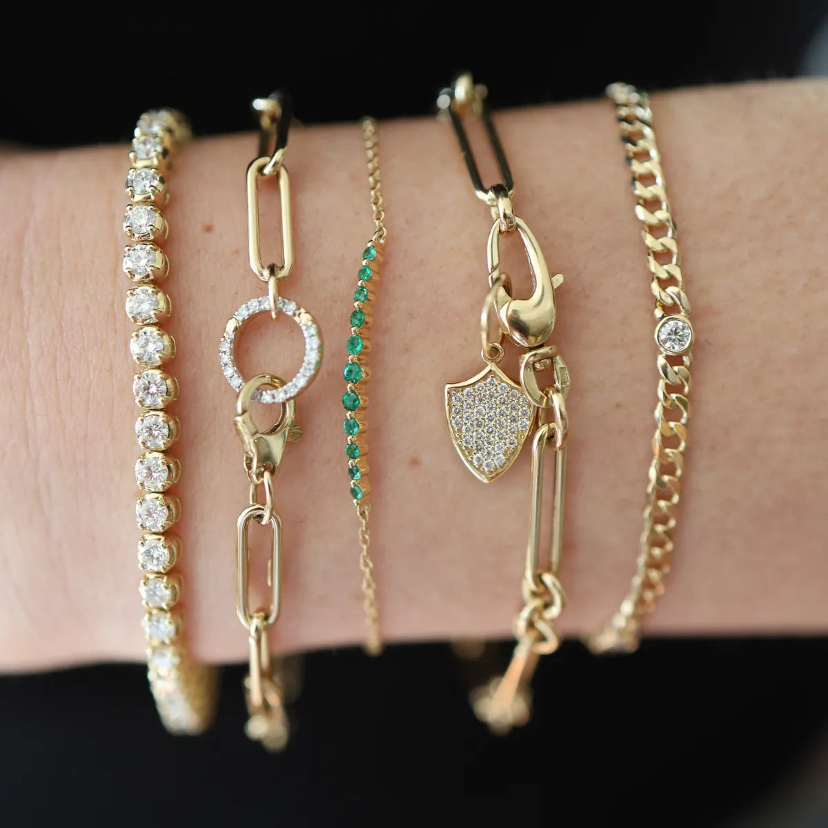 One of a Kind Tennis Bracelet-Bracelets-Mama Bijoux