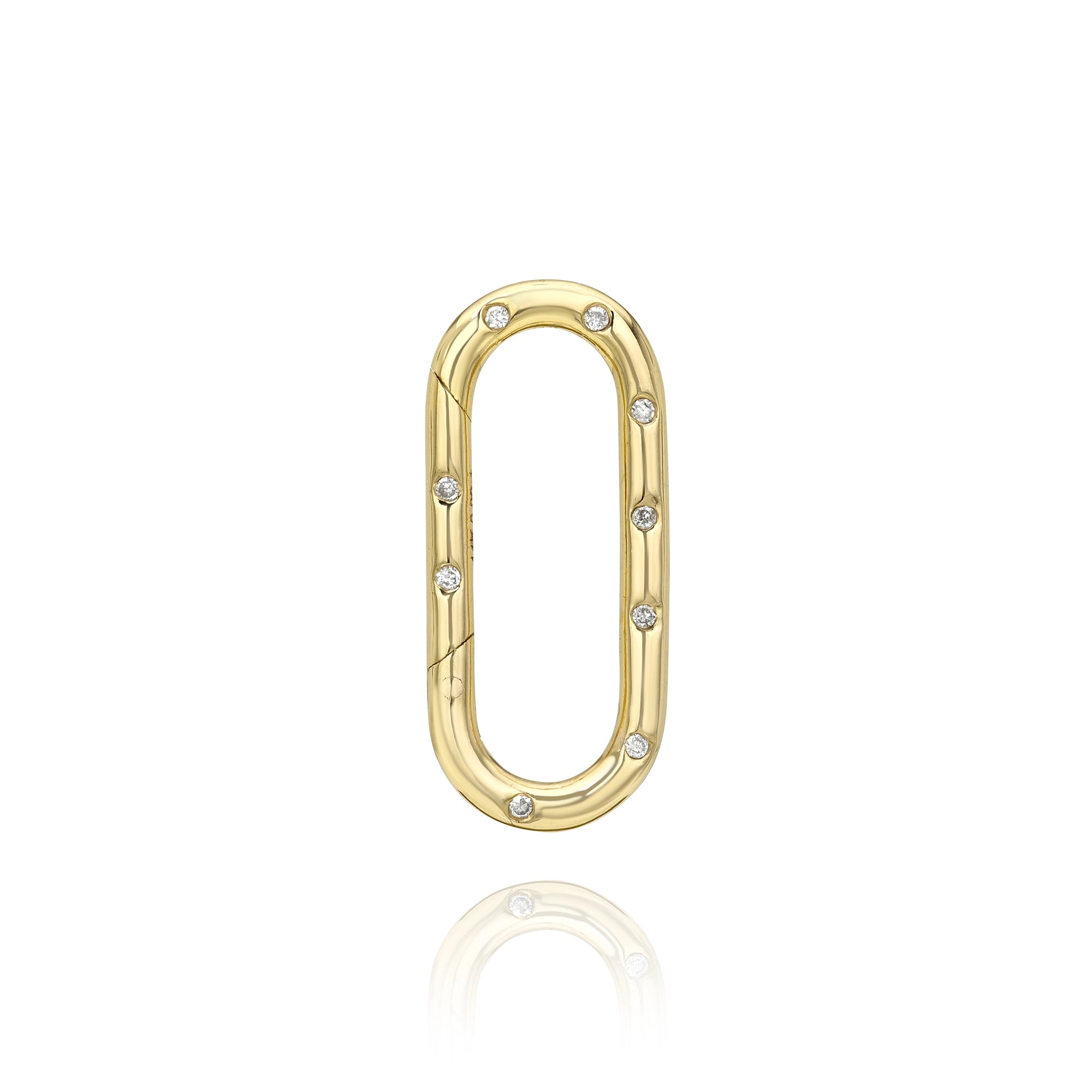 Paperclip Diamond Inlay Enhancer Mama Bijoux Fine Jewelry 14k yellow gold natural diamond 