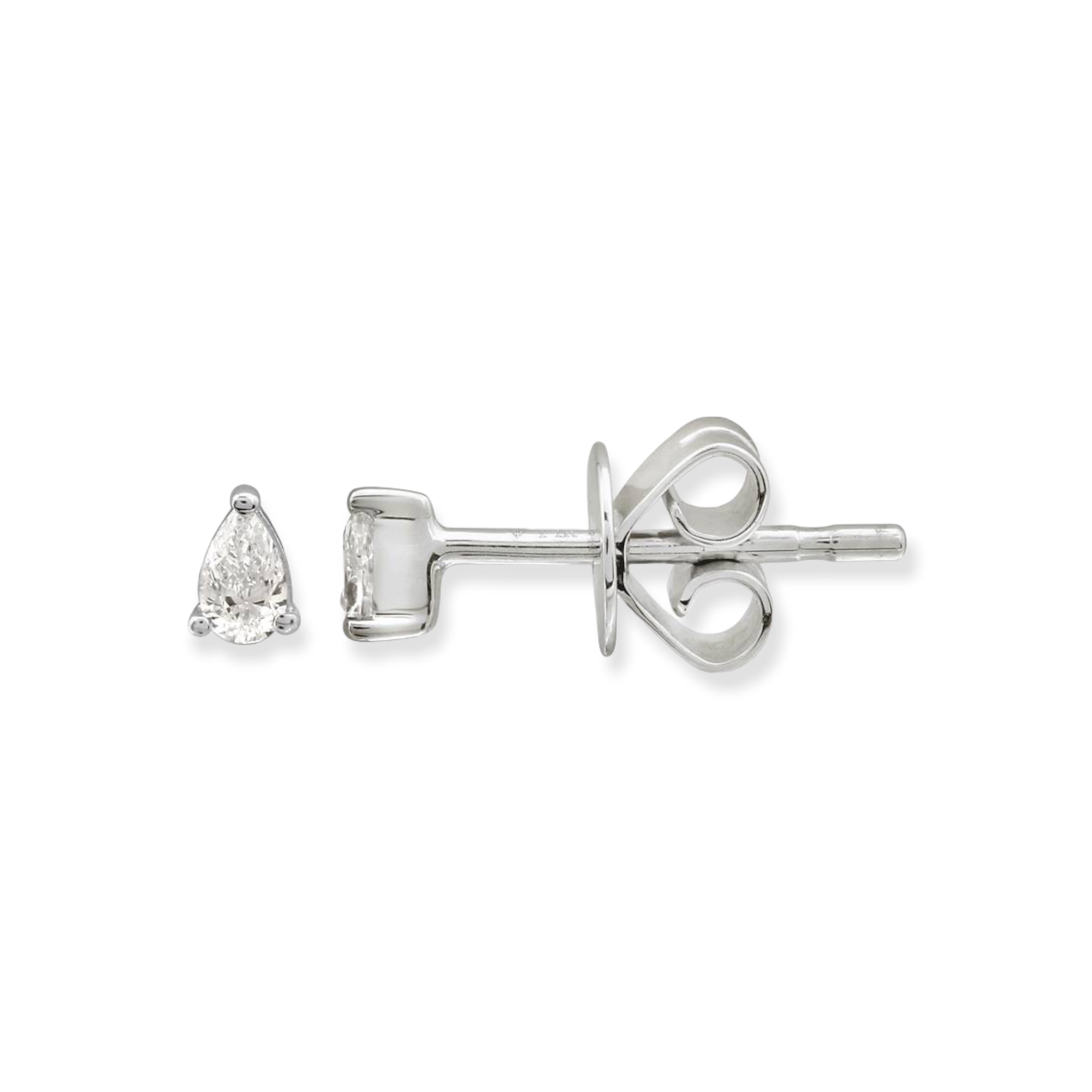 Pear Shaped Mini Diamond Stud-Earrings-Mama Bijoux-[14kgold]-[diamonds]-[heirloom_quality]-MamaBijoux