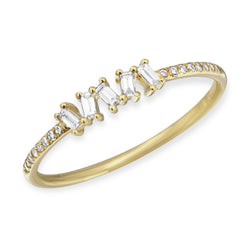 Diamond Baguette Confetti Stacking Ring