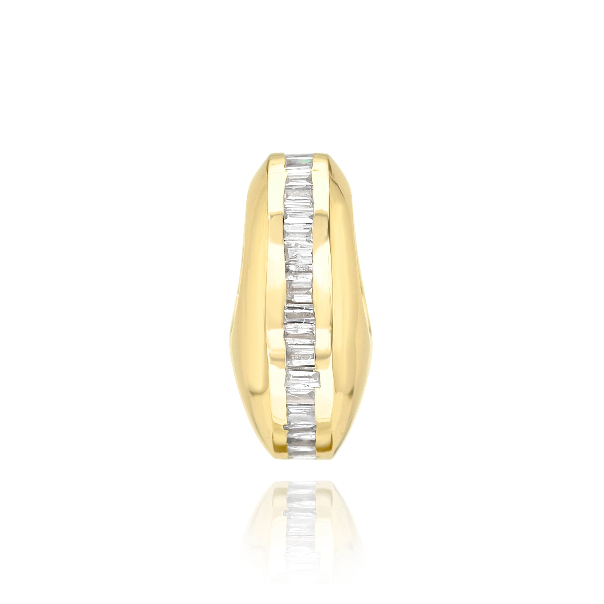 Puffy Channel-Set Diamond Bead Charm Mama Bijoux Fine Jewelry 14k yellow gold natural diamonds