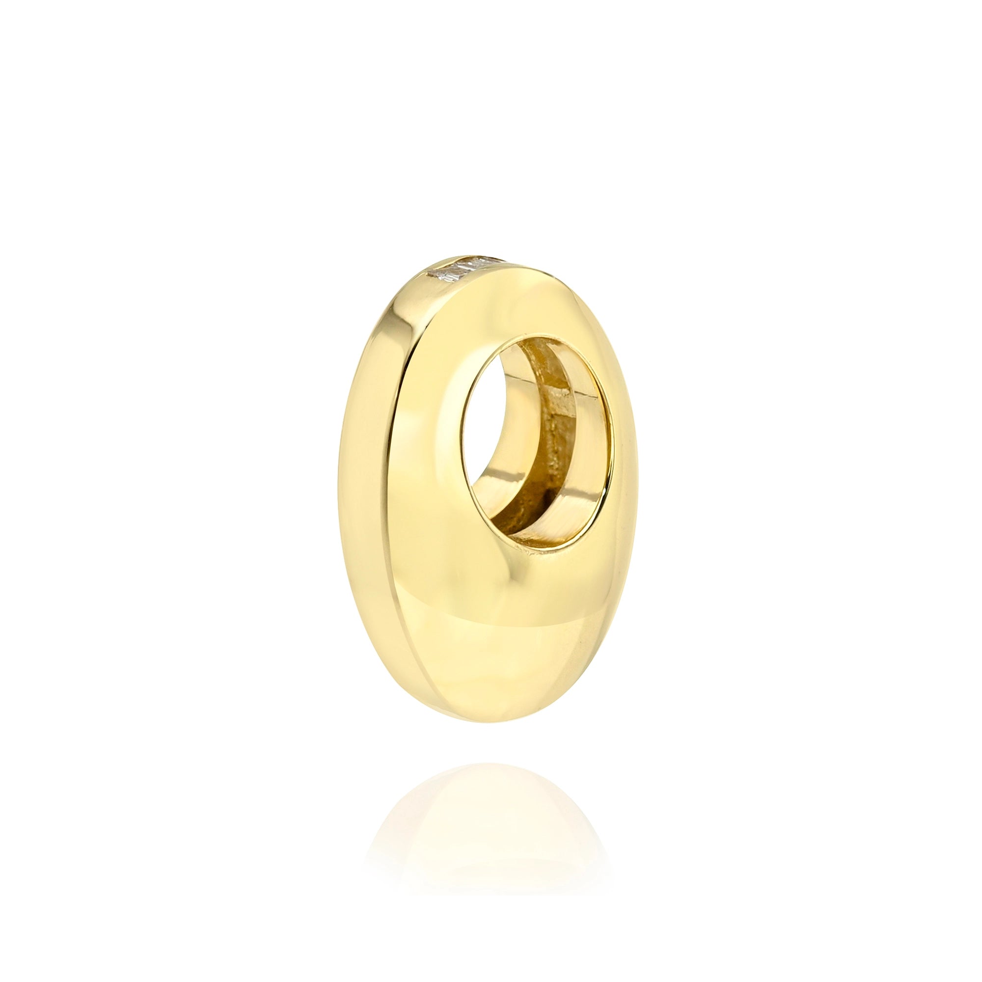 Puffy Gold Bead Charm Mama Bijoux Fine Jewelry 14k yellow gold 