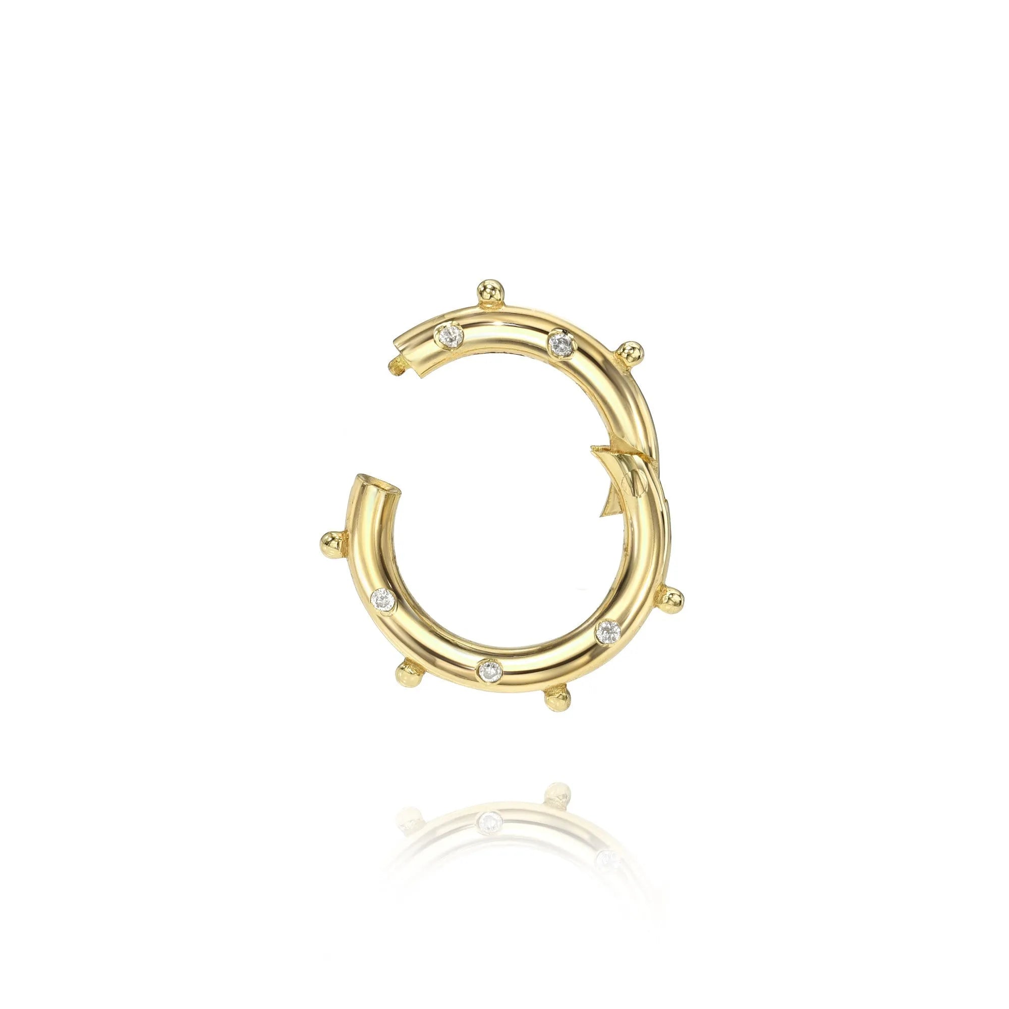 Round Bumpy Charm Enhancer-Charm Enhancer-Mama Bijoux-[14kgold]-[diamonds]-[heirloom_quality]-MamaBijoux