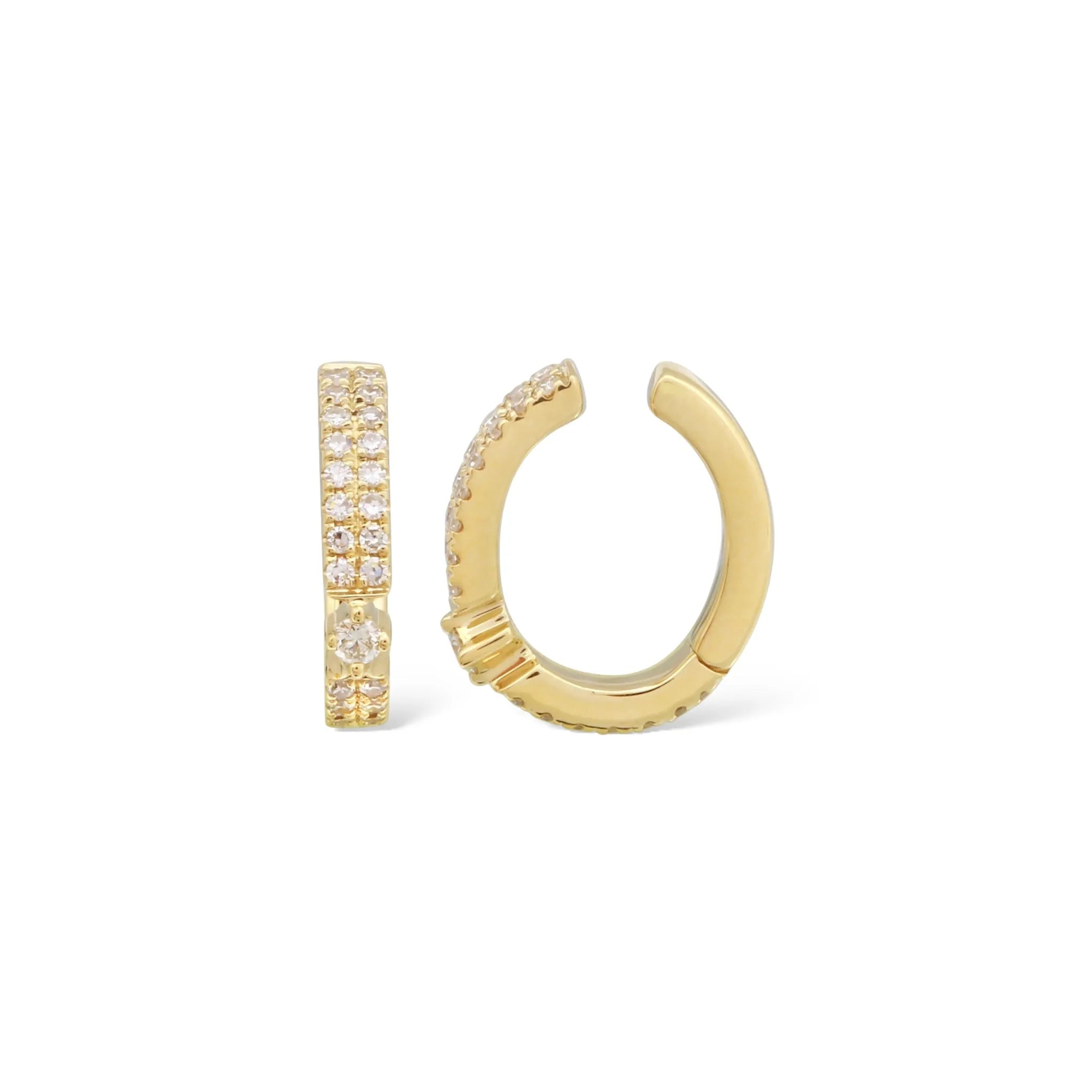 Round Diamond Ear Cuff — Earrings — Mama Bijoux fine jewelry