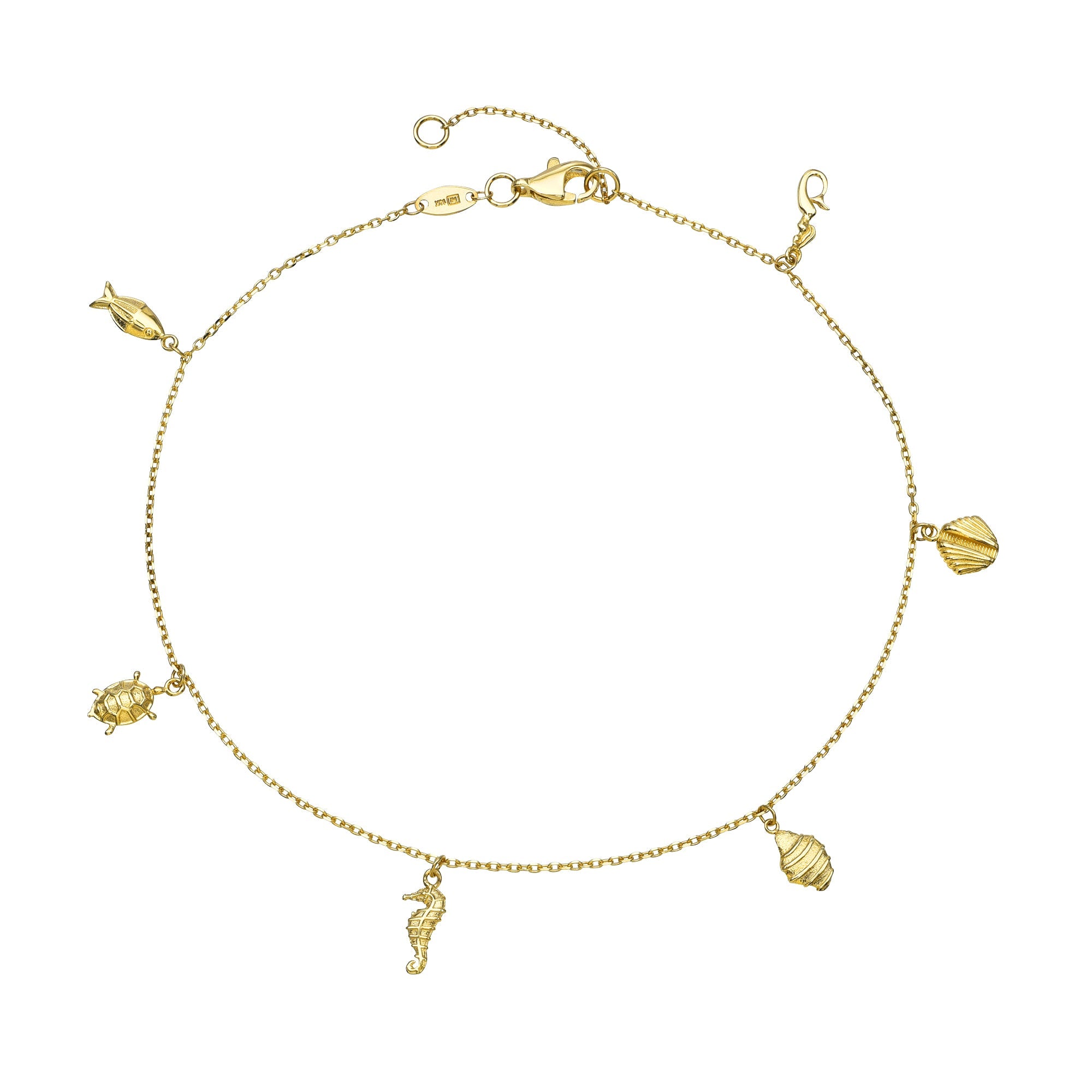 Seaside Charm Anklet-Anklets-Mama Bijoux-[14kgold]-[diamonds]-[heirloom_quality]-MamaBijoux