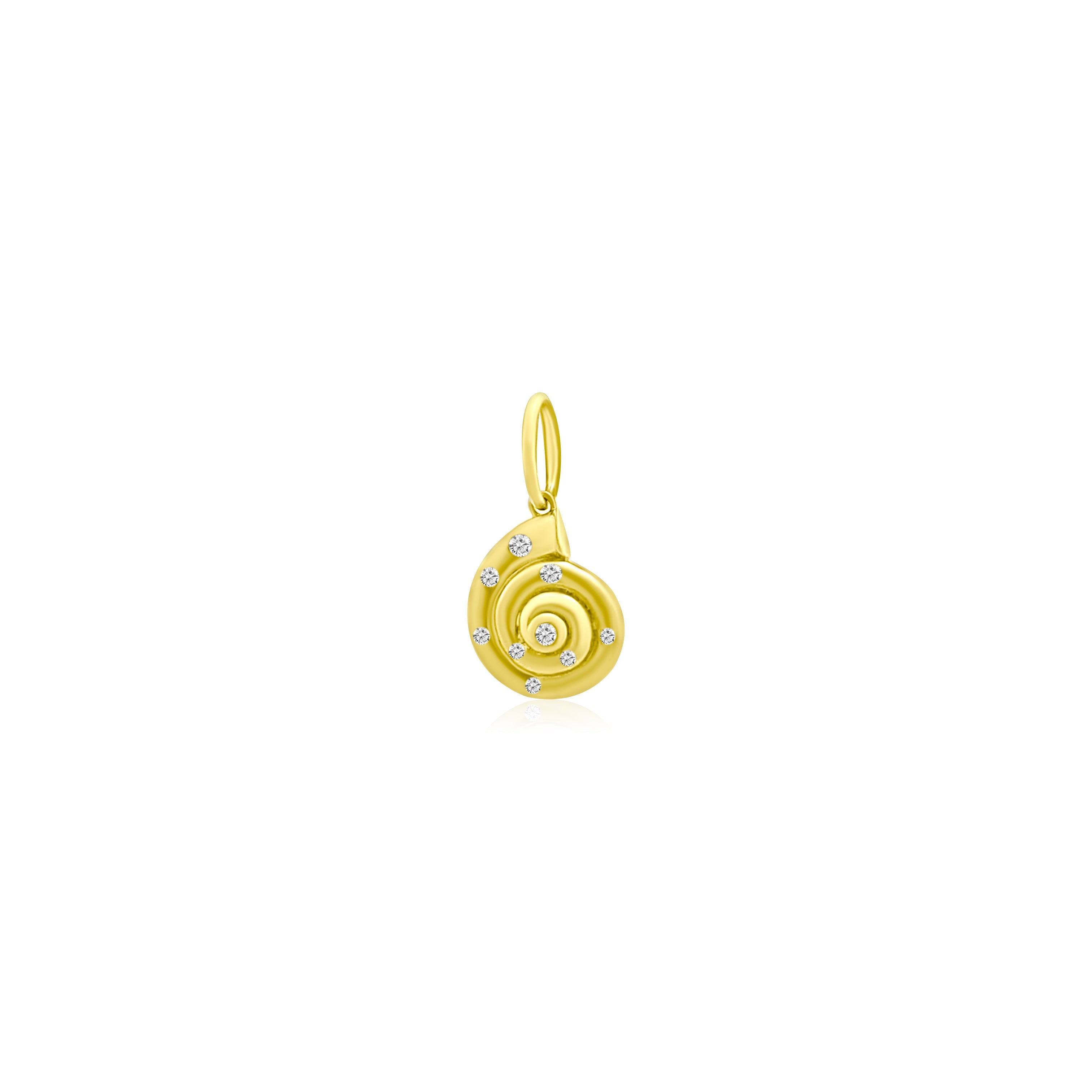 Shiva Eye Shell Charm-Charms & Pendants-Mama Bijoux-[14kgold]-[diamonds]-[heirloom_quality]-MamaBijoux