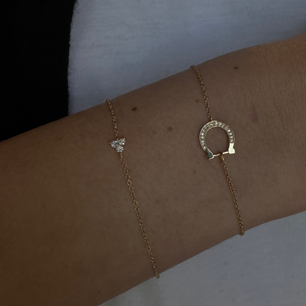 Mini Dainty Diamond Trio Bracelet