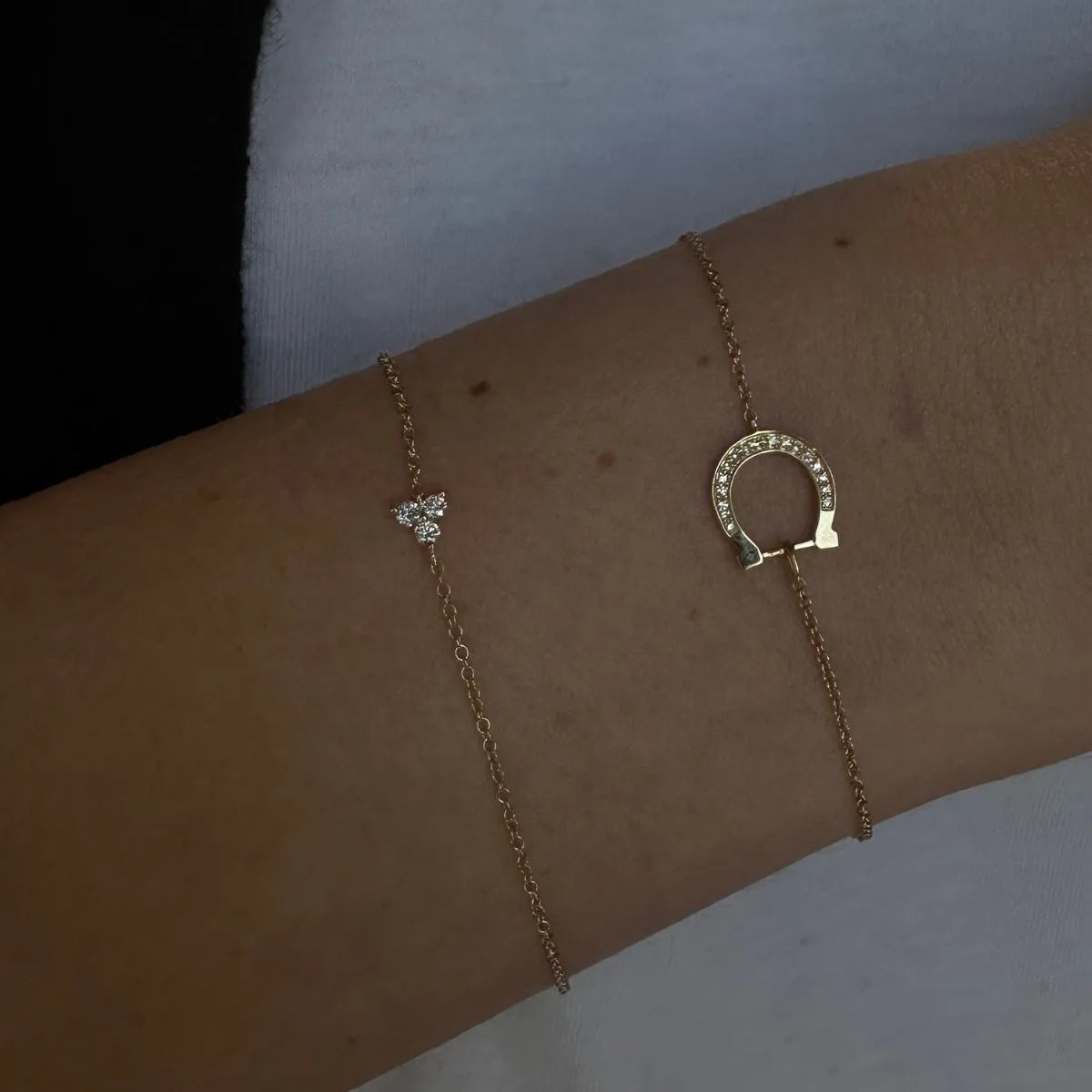 Mini Dainty Diamond Trio Bracelet-Bracelets-Mama Bijoux