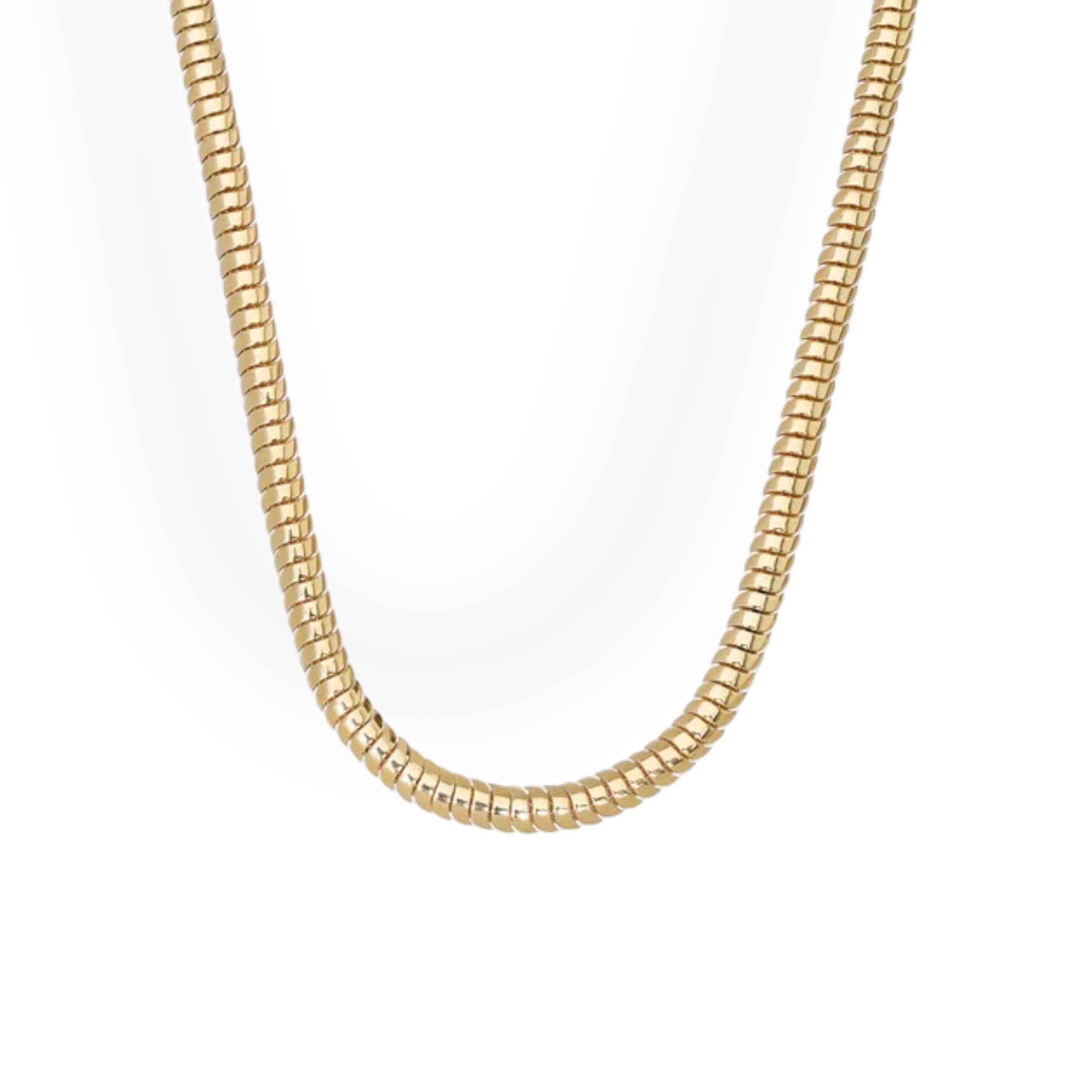 Slinky Hailey Snake Chain Necklace-Mama Bijoux-[14kgold]-[diamonds]-[heirloom_quality]-MamaBijoux