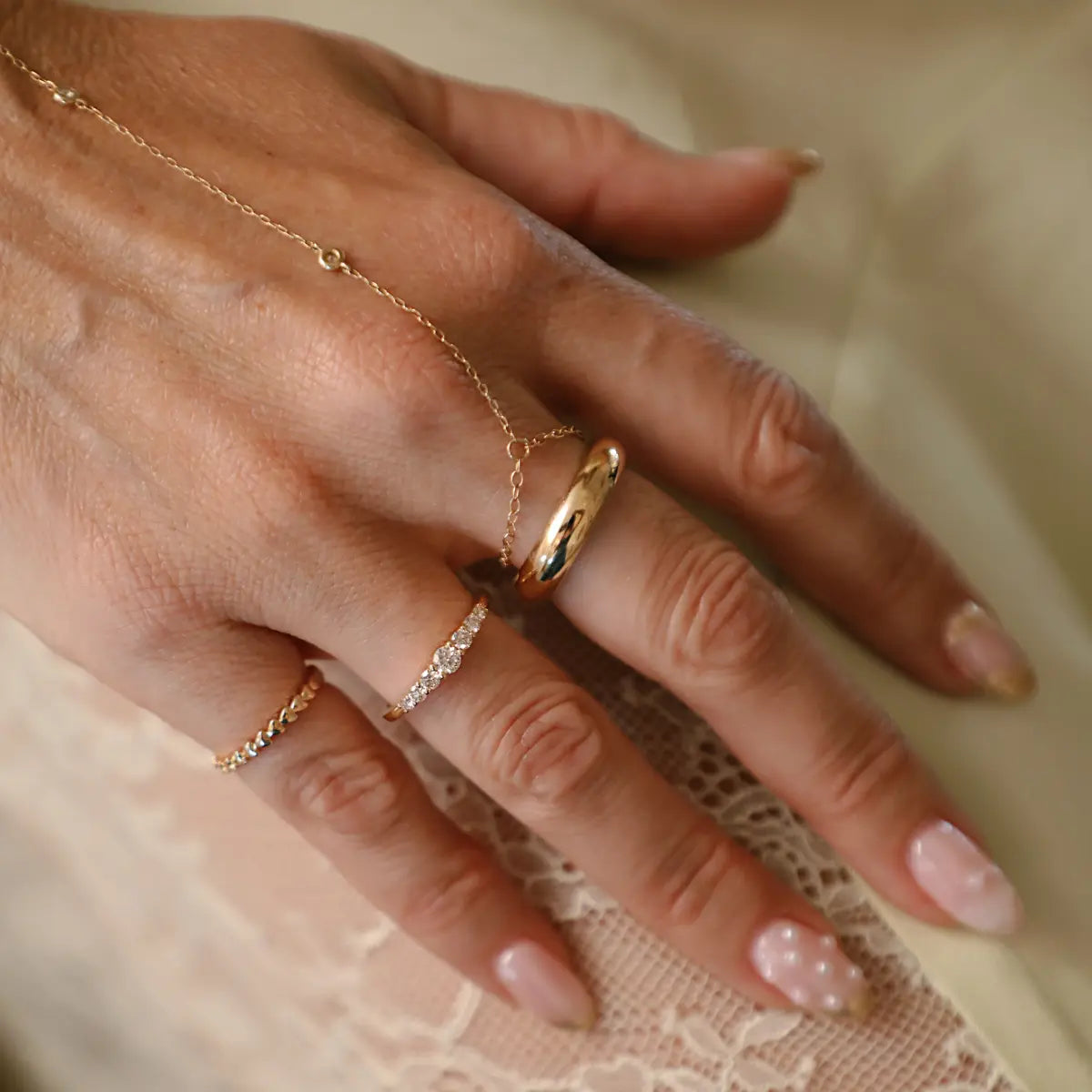 Smooth Plain Gold 5mm Band Mama Bijoux Fine Jewelry 14k yellow gold 