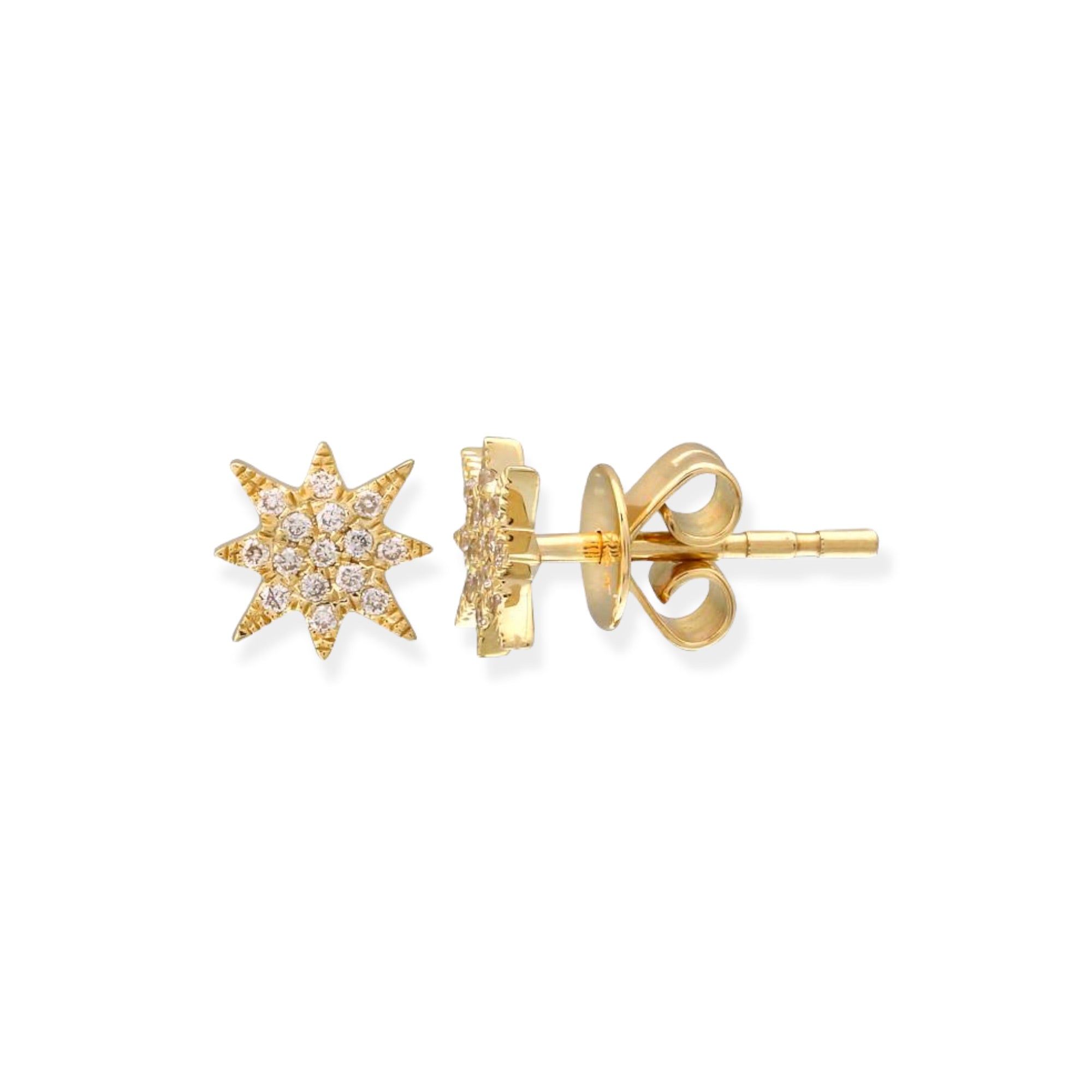 Starburst Diamond Studs-Earrings-Mama Bijoux-[14kgold]-[diamonds]-[heirloom_quality]-MamaBijoux