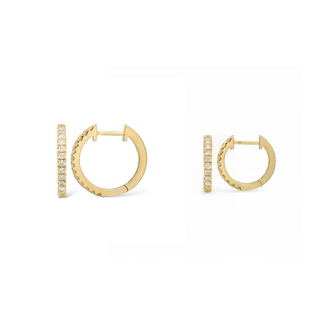 The Classic Huggie Stack-Earrings-Mama Bijoux-[14kgold]-[diamonds]-[heirloom_quality]-MamaBijoux