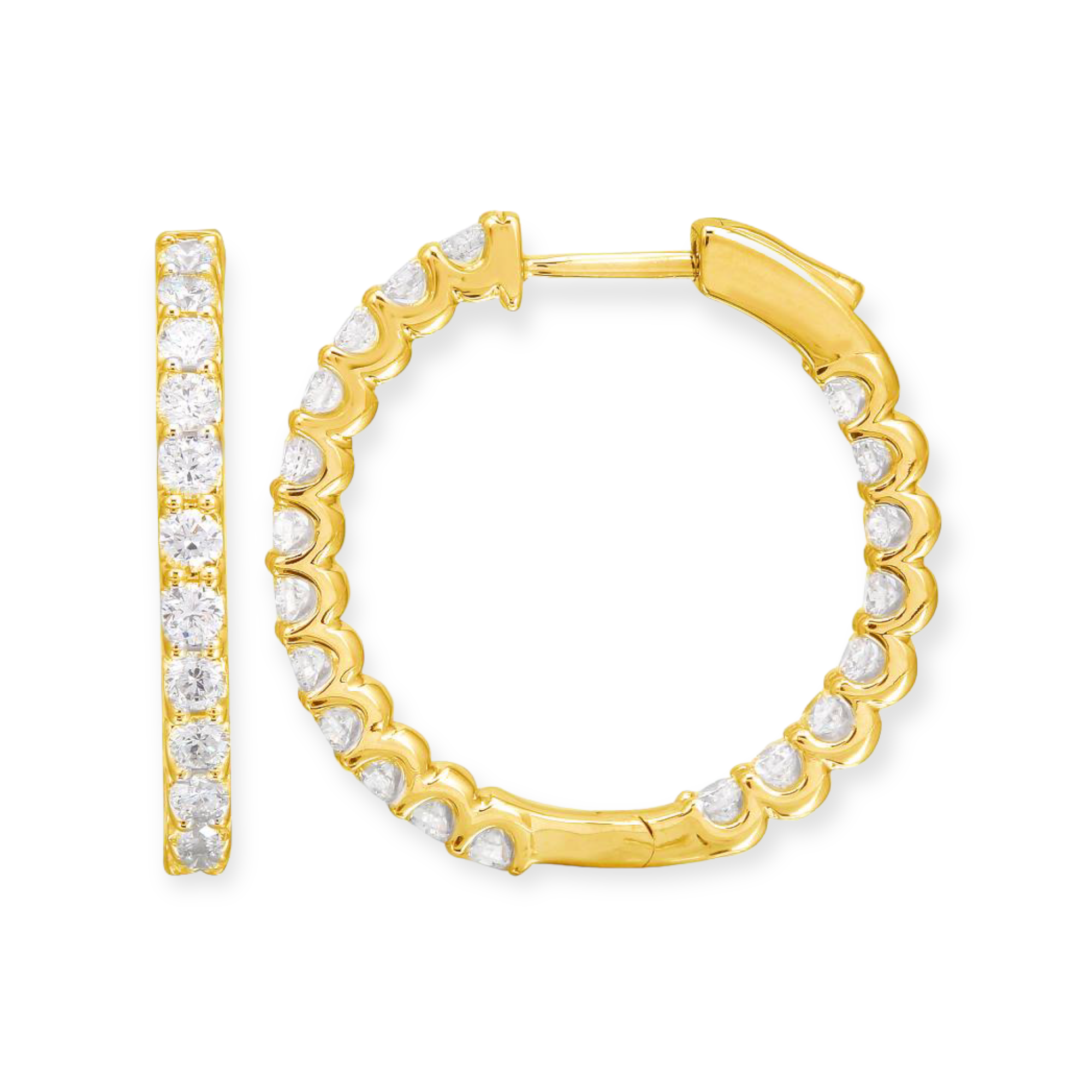 U Deserve Diamond Hoops (Grande)-Mama Bijoux-[14kgold]-[diamonds]-[heirloom_quality]-MamaBijoux