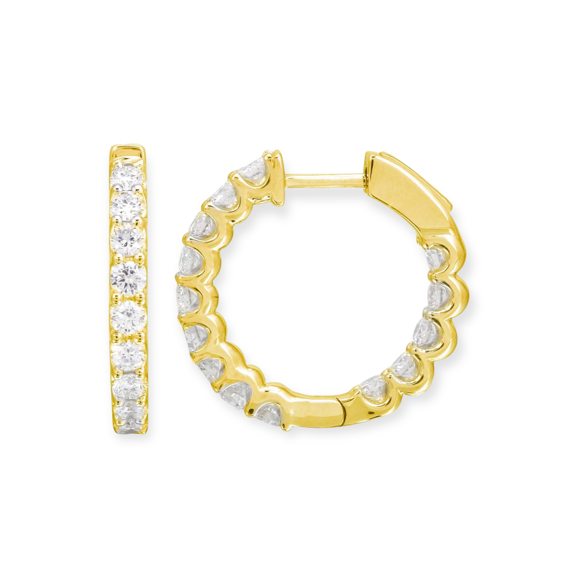 U Deserve Diamond Hoops-Mama Bijoux-[14kgold]-[diamonds]-[heirloom_quality]-MamaBijoux