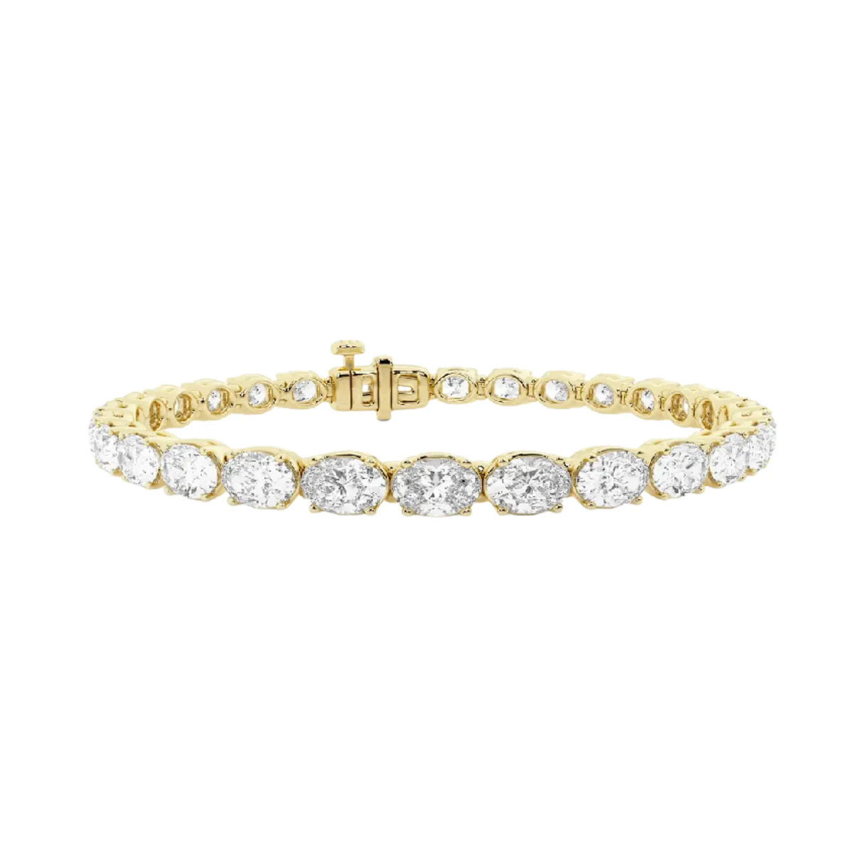 Classic Oval Diamond Tennis Bracelet (Lab Diamond)-Mama Bijoux