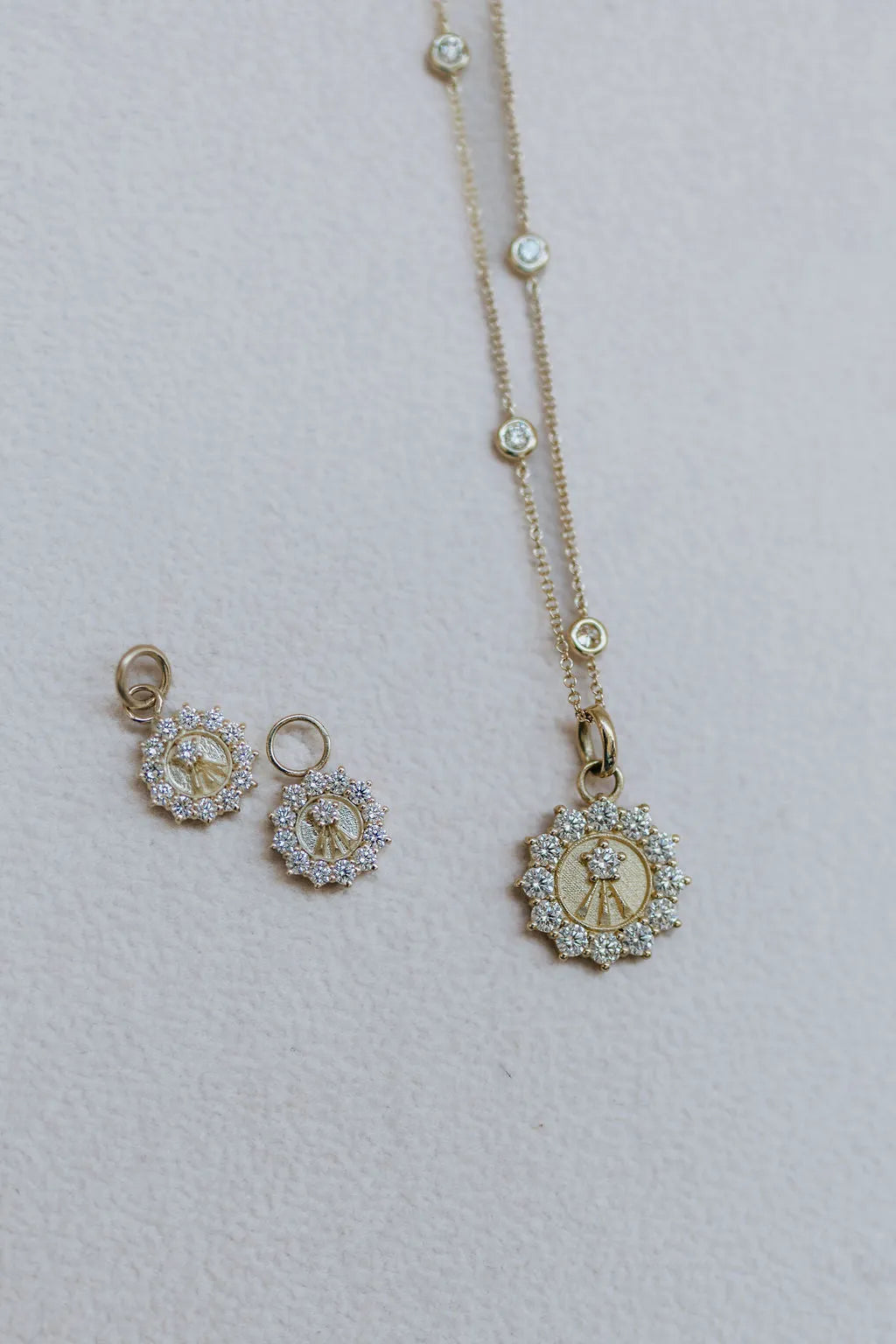 Warrior Goddess Charm-Charms & Pendants-Mama Bijoux-[14kgold]-[diamonds]-[heirloom_quality]-MamaBijoux