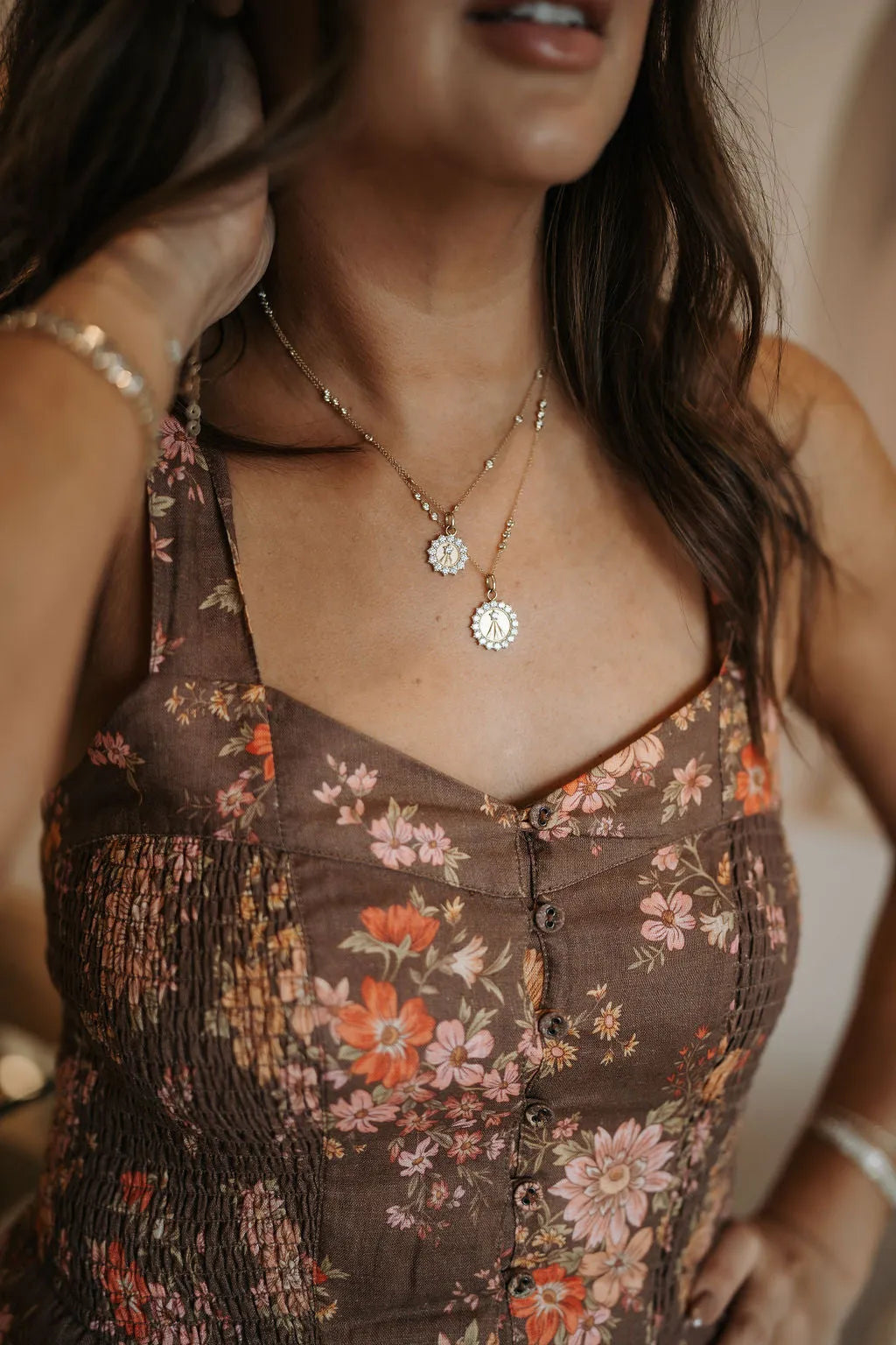 Warrior Goddess Charm-Charms & Pendants-Mama Bijoux-[14kgold]-[diamonds]-[heirloom_quality]-MamaBijoux