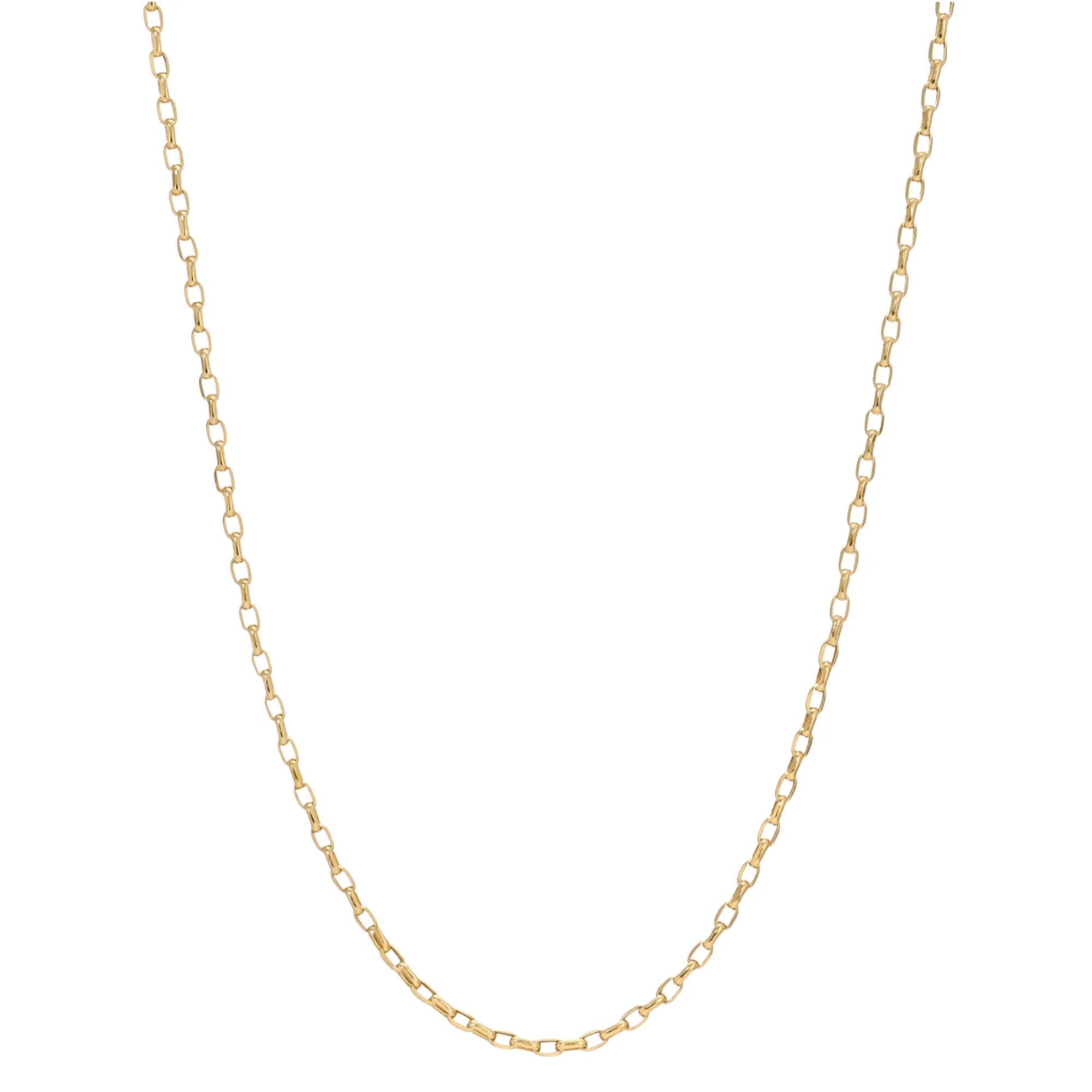 Adina Reyter 2mm Italian chain necklace 14k yellow gold dainty gold layering necklace minimalist necklace everyday fine jewelry Mama Bijoux Costa Mesa