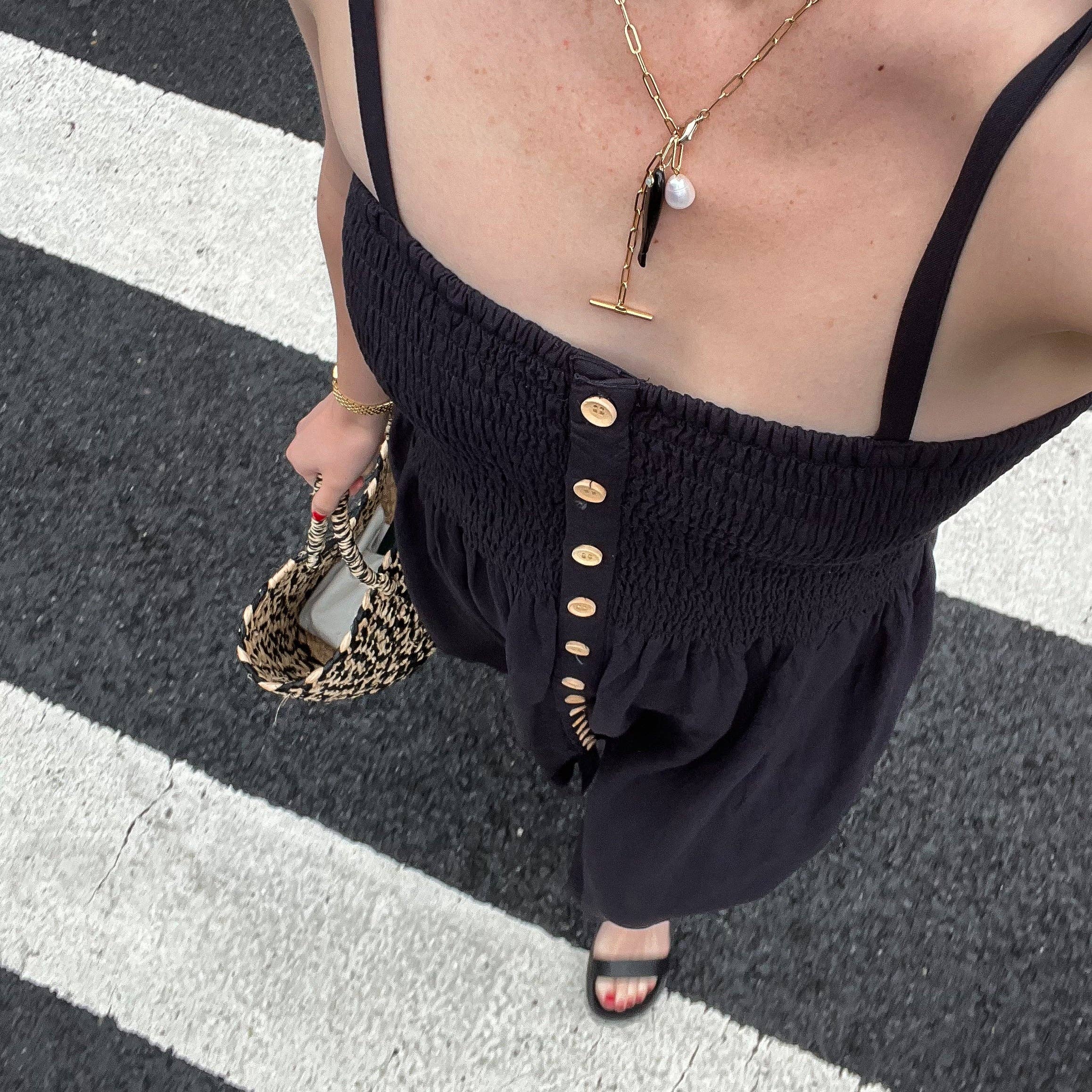 Fortuna Onyx Charm-Mama Bijoux