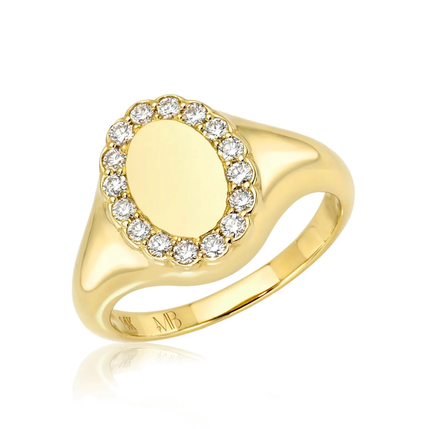 MB Christmas Signet Ring // TBD name-Rings-Mama Bijoux