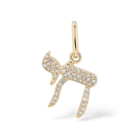 Pavé Chai Symbol Charm