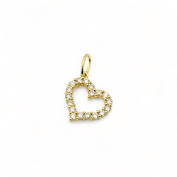 Mini Open Heart Diamond Charm