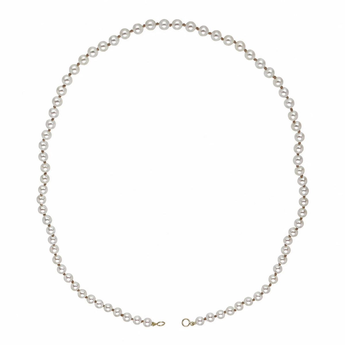 Knotted Natural Pearl Necklace Builder (4.5-5mm)-Necklaces-Mama Bijoux