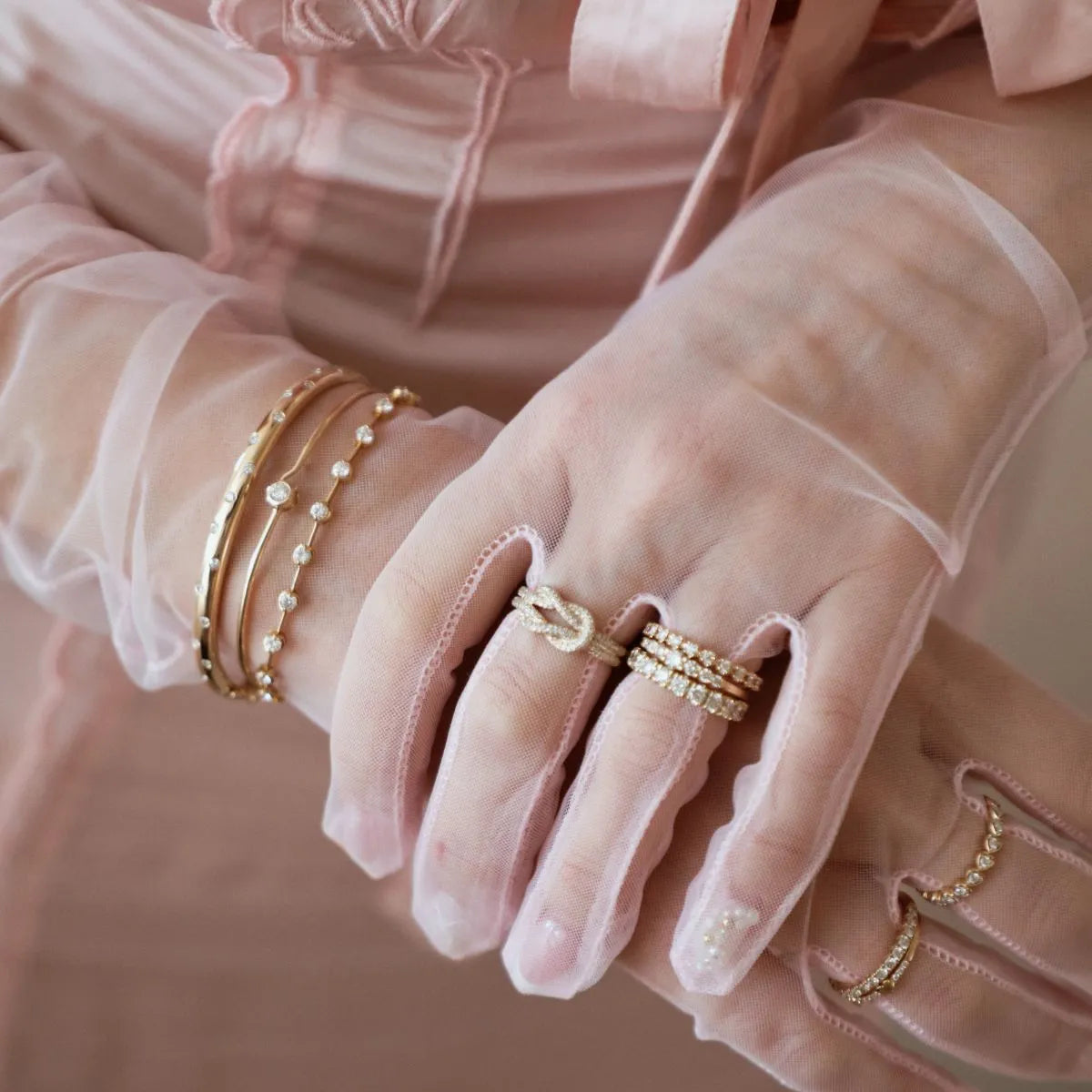 La Princesse graduated diamond ring 14k yellow gold 0.39ctw natural round diamonds shared prong stacking ring dainty minimalist diamond band meaningful jewelry gift Mama Bijoux Costa Mesa