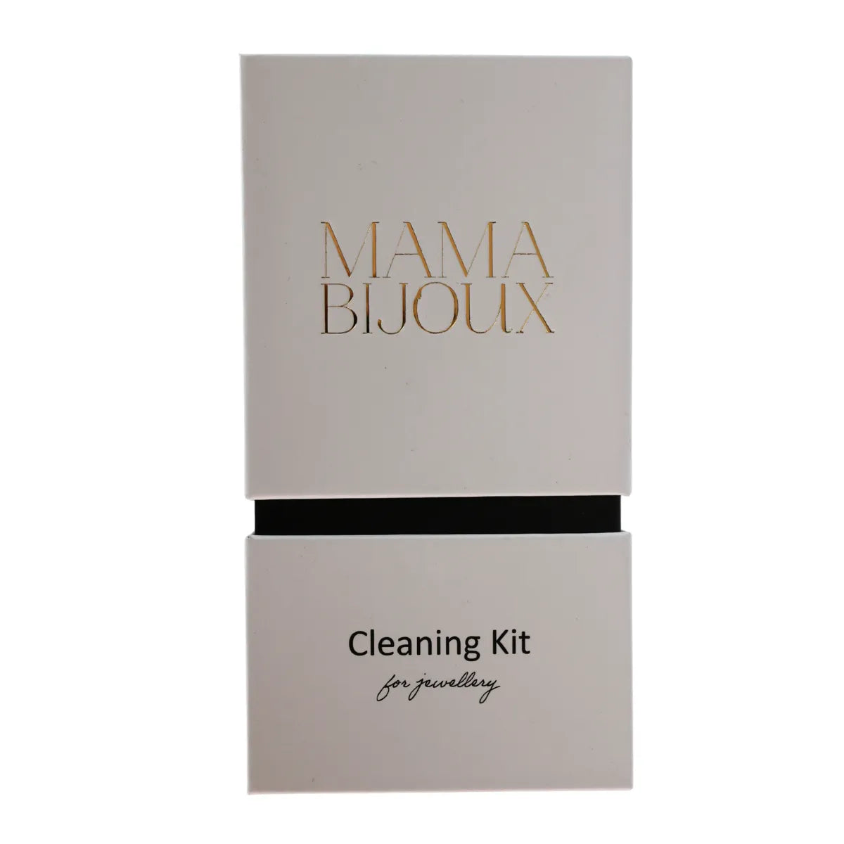Mama Bijoux premium jewelry cleaning kit with soft bristle brush spray solution and polishing cloth fine jewelry care