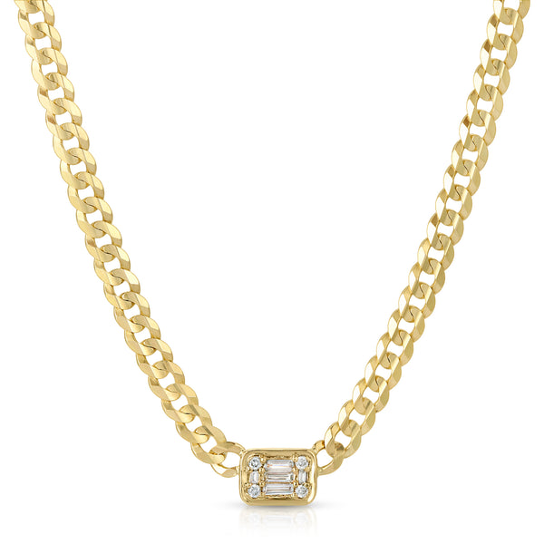 the rachel 14k gold and diamond necklace