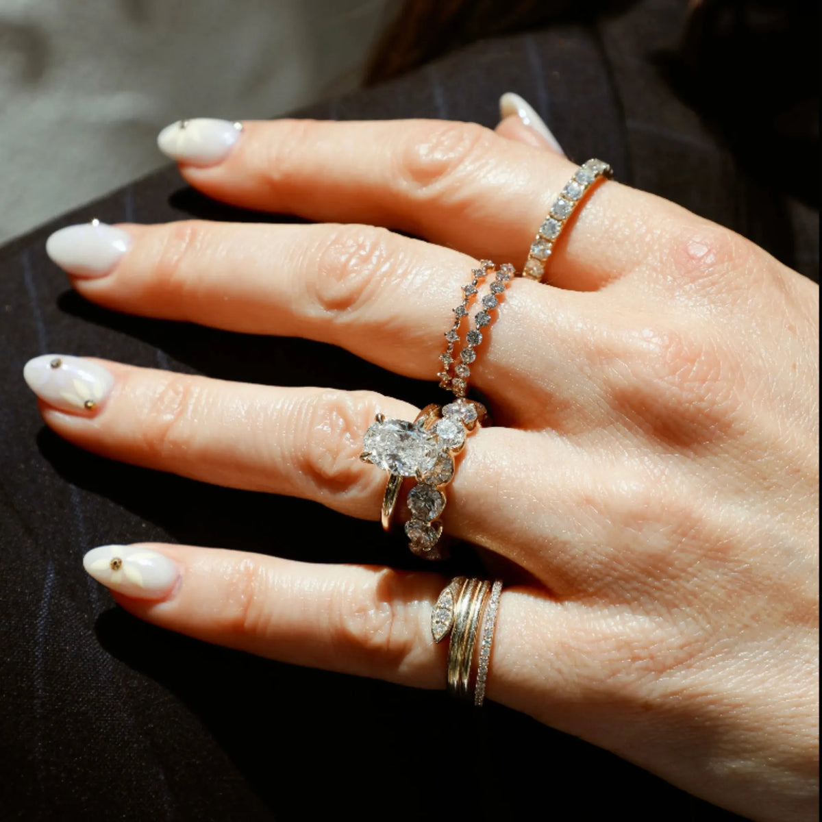 U Set Diamond Eternity Band-Rings-Mama Bijoux