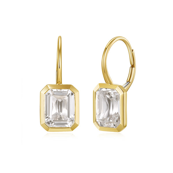 mama bijoux fine jewelry white topaz emerald cut drop earring