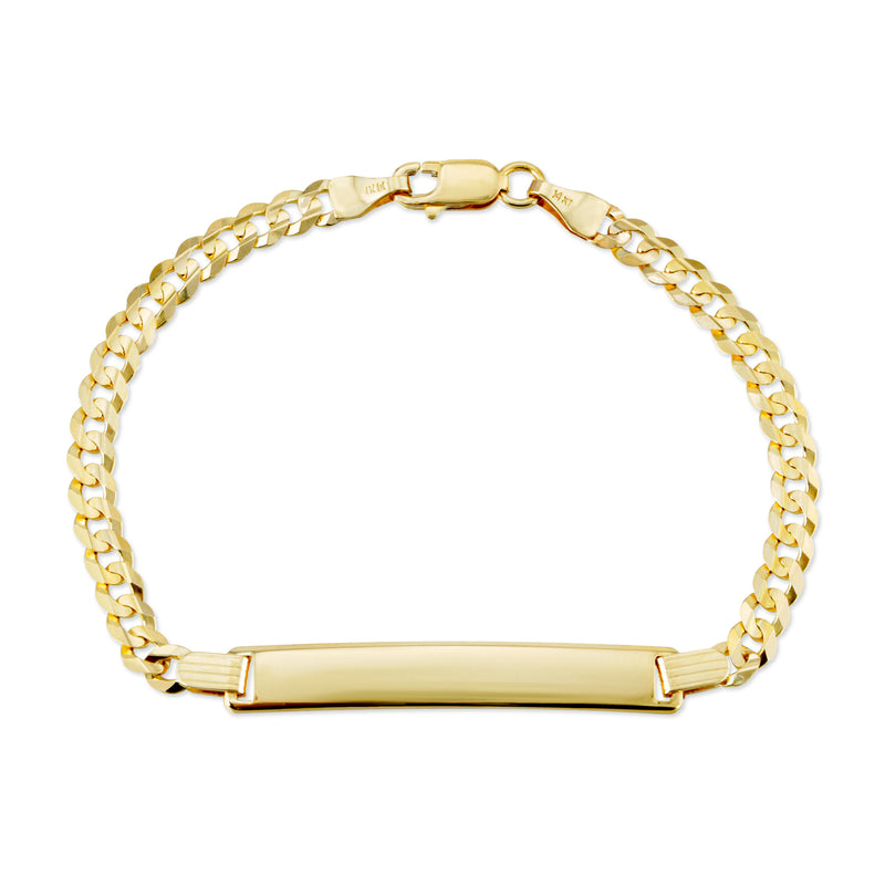 Hollow Herringbone Chain Bracelet 14K Yellow Gold 7.5
