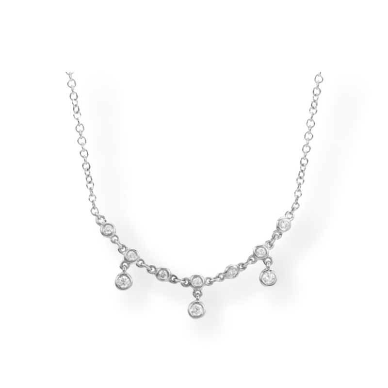 Mini diamond necklace mama bijoux dainty jewelry 18k gold