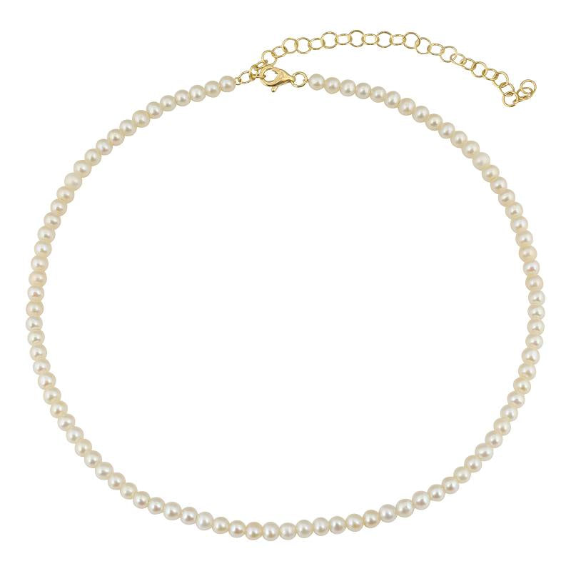 pearl choker necklace 14k gold mama bijoux atelier costa mesa 