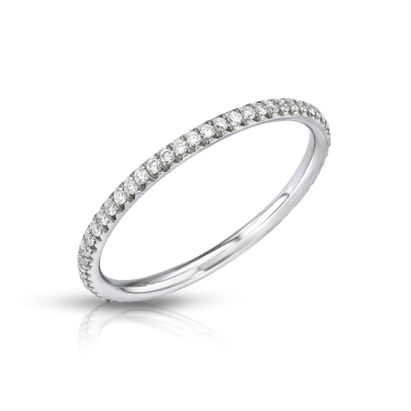 Couture French V-Cut Mini Eternity Band (Platinum)
