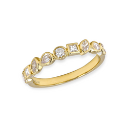 Multi Cut Bezel Set Diamond Ring