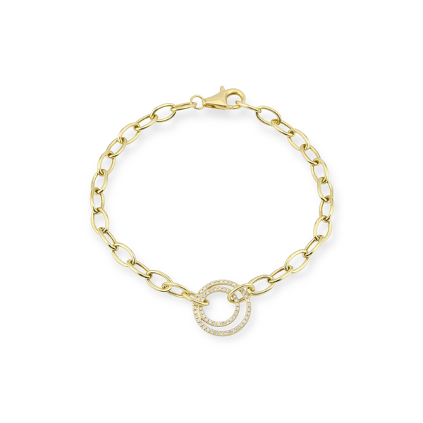 Circle of Double Love Chain Bracelet