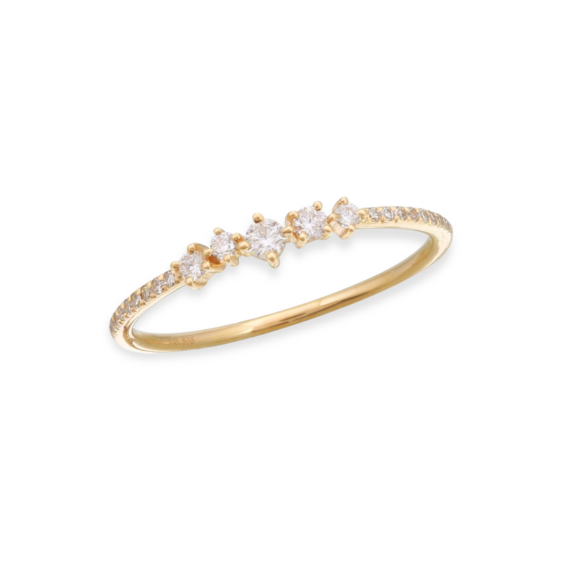 Petite Shared Prong Stacking Ring