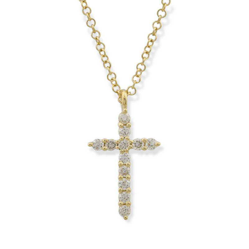 Mini Diamond Cross Necklace